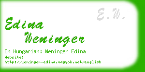 edina weninger business card